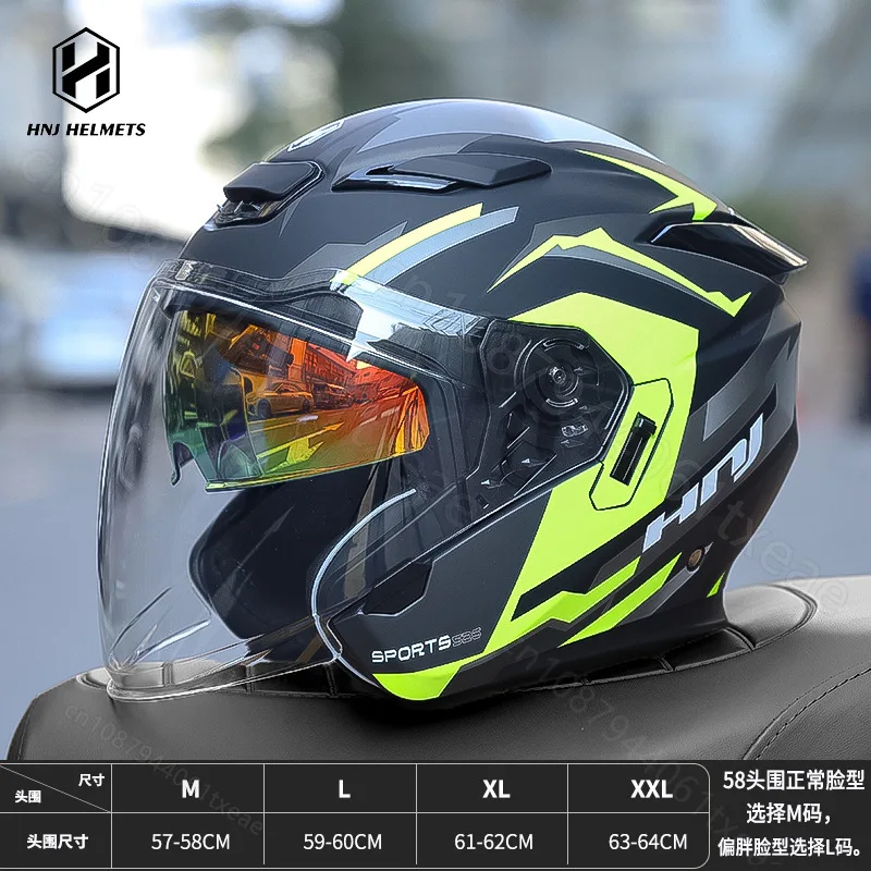 3/4 Helmet Male Motorcycle Half Helmet Electric Car Summer 3C Certification Safety Helmet 오픈헬멧 casco moto
