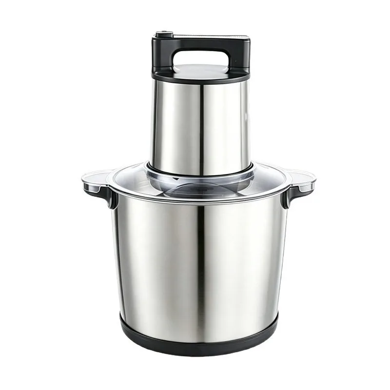 Household and commercial large-capacity meat grinder for cooking high-power ground vegetables and garlic paste
