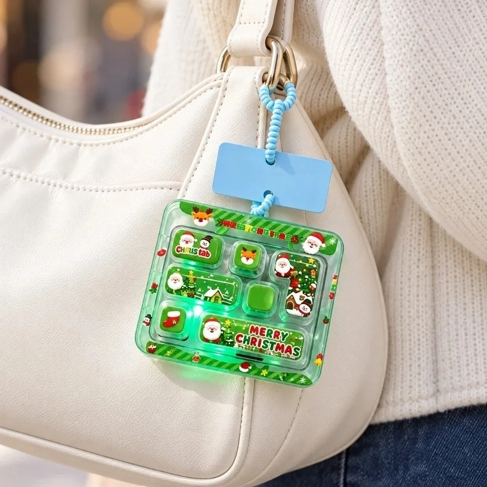 17-Key Decompression Button Transparent Dual-Tone Cute Design Mini Keyboard Pendant With lights Simulation Keyboard