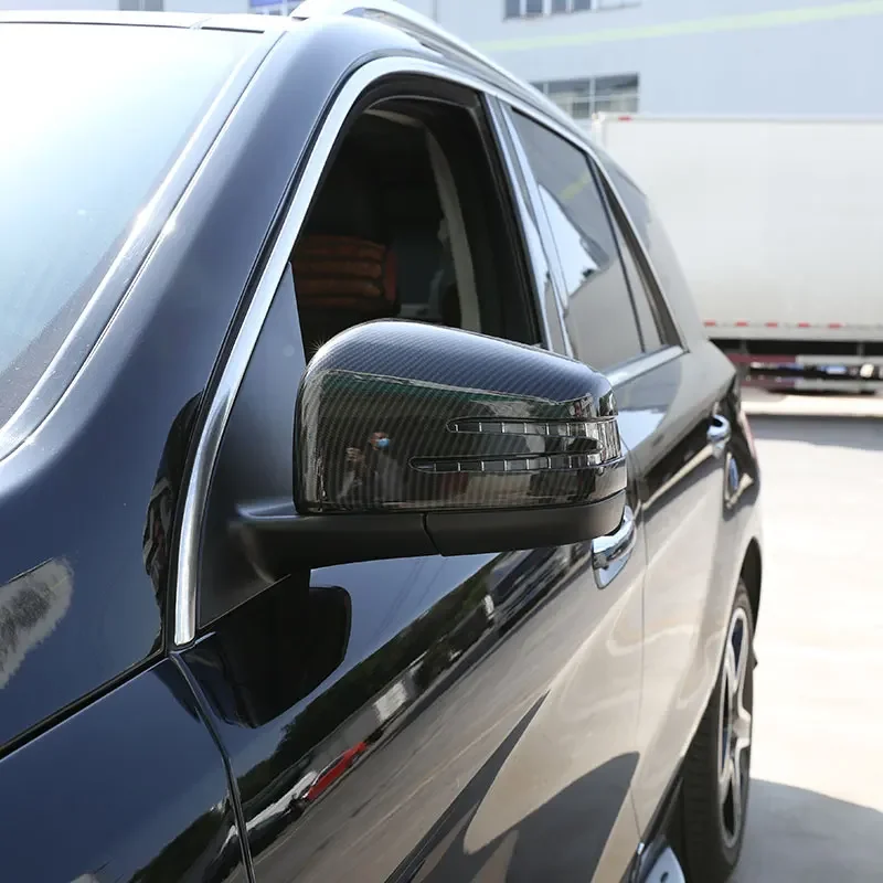 For Mercedes Benz ML GL GLE GLS W166 X166 ABS Carbon Fiber/Black Car Side Rearview Mirror Cap Cover Sticker Car Accessories - Image 4