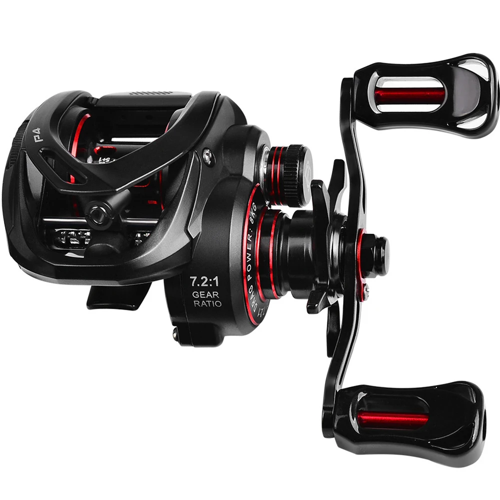 Baitcasting Reels 8kg MAX Drag 7.2:1 Gear Ratio With Unloading Alarm 5+1BB Fishing Tools Accessories