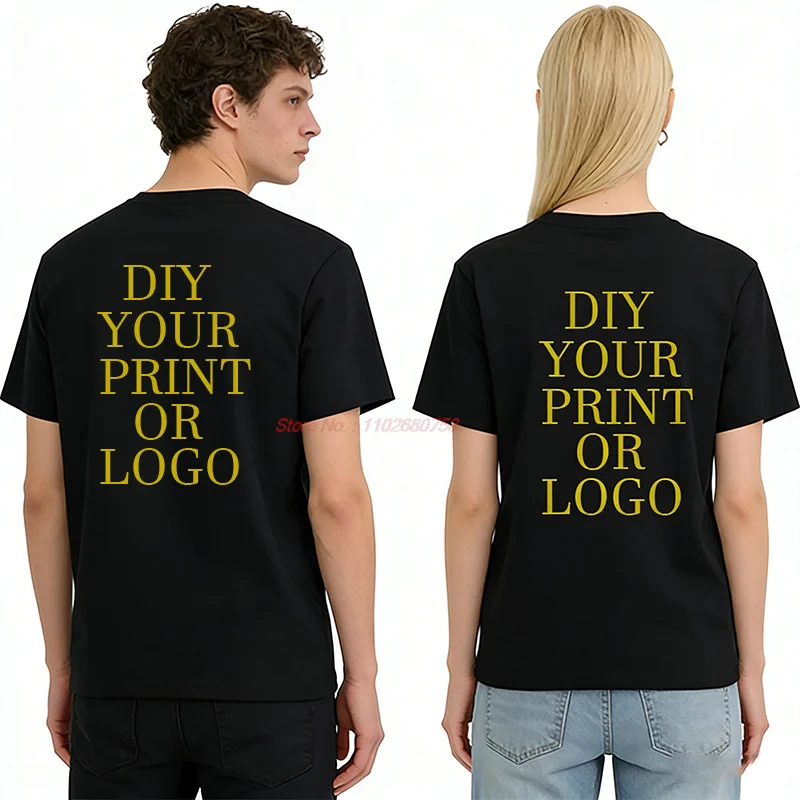Custom Tshirt Print Professional Your Own Text Photo Male Premium Gifts shirt EU Size Cotton Men Women T Shirt Casual Tees Tops