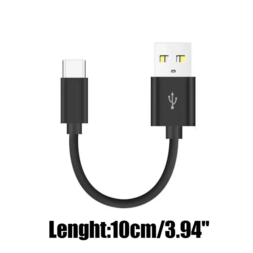 10cm Short USB to Type-C Cable High Speed Charging Cord Support Data Transfer for iPhone 15 Series Smartphones