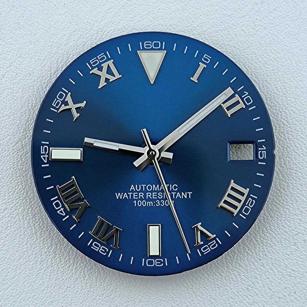 NH35 Dial 29mm Roma Watch Dial Custom logo Metal Numbers dial No Luminous dial Fit NH35 NH36 movement watch accessories