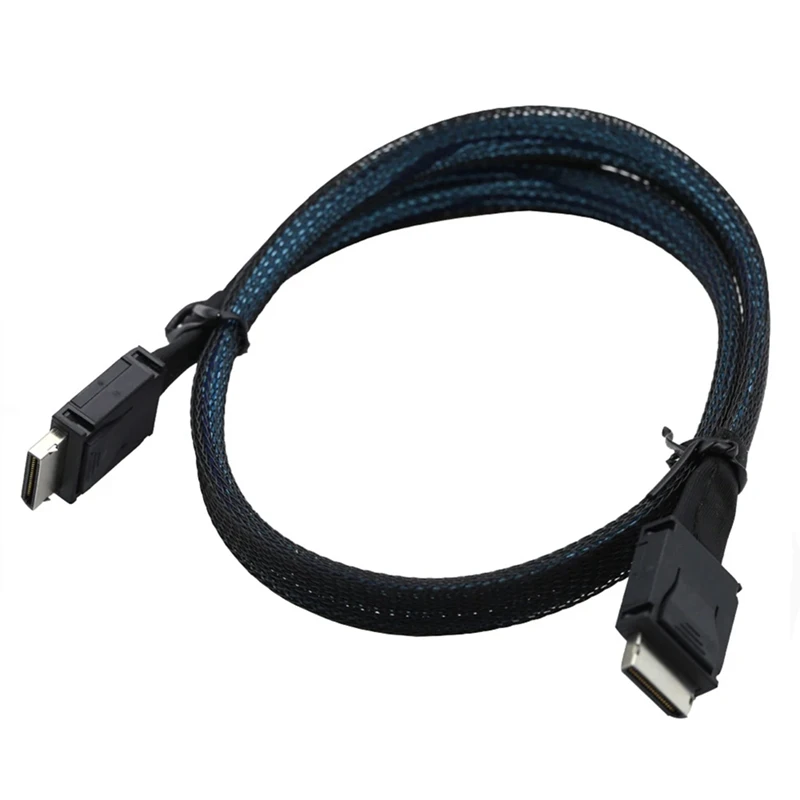 For Pcie Oculink SFF 8611 4I To Mini SAS SFF-8611 4I Server Super Speed Cable Data Extension Male To Male Transfer Cord