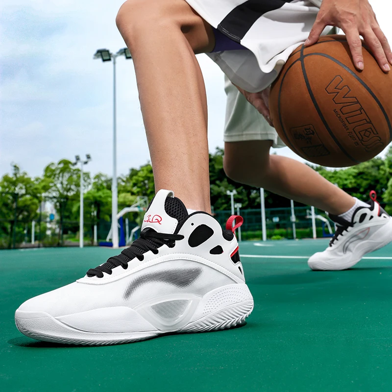 

Баскетбольные кроссовки для мужчин и женщин, дышащая сетка, с высоким берцем, нескользящая, износостойкая, амортизирующая, легкая, мягкая подошва