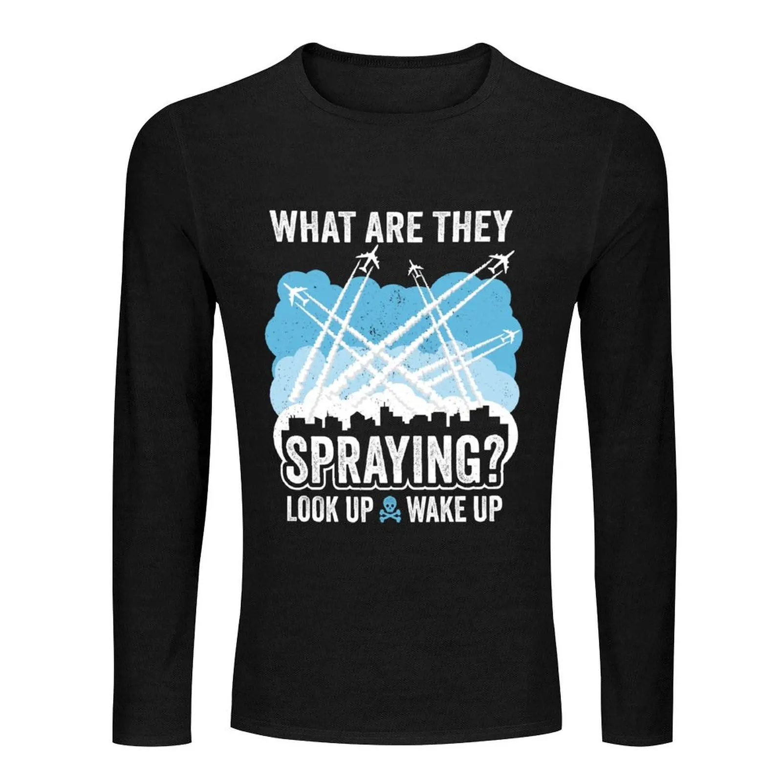 What Are They Spraying? ? Chemtrails Long T-Shirt tops funny t shirts custom t shirts heavyweight t shirts mens workout