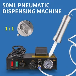 1:1 50ml Pneumatic Caulking Gun AB Glue Epoxy Resin Acrylic Adhesive Silicone Sealant Air AB Glue Gun Applicator Two Component