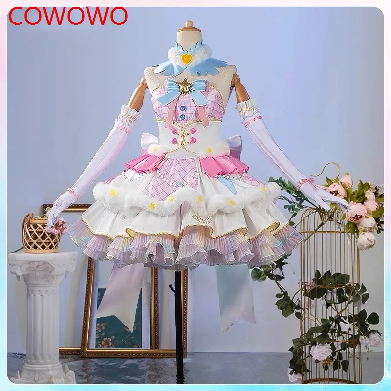 COWOWO Aikatsu! Series Hoshimiya Ichigo Shining Declara Cosplay Costume Cos Game Anime Party Uniform Hallowen Play Role Clothes