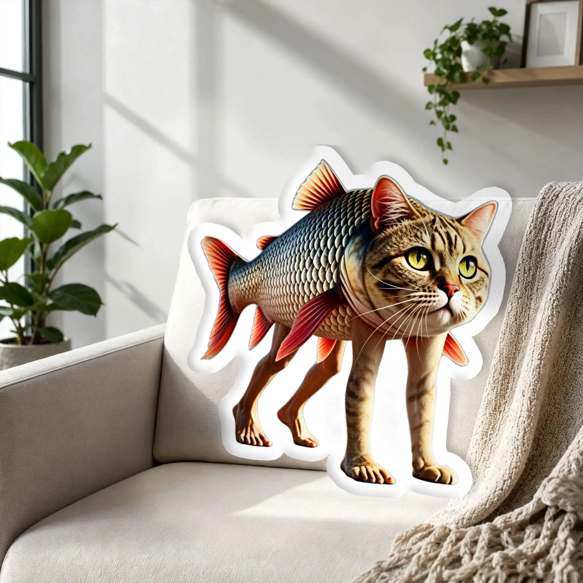 Custom Humorous Italian Brainrot Throw Pillows Soft Funny Cartoon Animals Plush Cushions Pillow for Bed Sofa Decoration Home