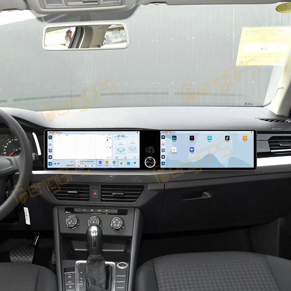 

12.3 Inch Dual Screen Car Radio Android For Volkswagen Bora 2023-2025 CarPlay Multimedia Video Player Car GPS Navigation Stereo