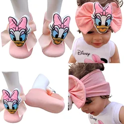 Miniso Baby Tights Donald Duck Toddler Baby Stretch Children's Hair Accessories Girls Newborn Bow Bandana Bandana Gifts 0-18M