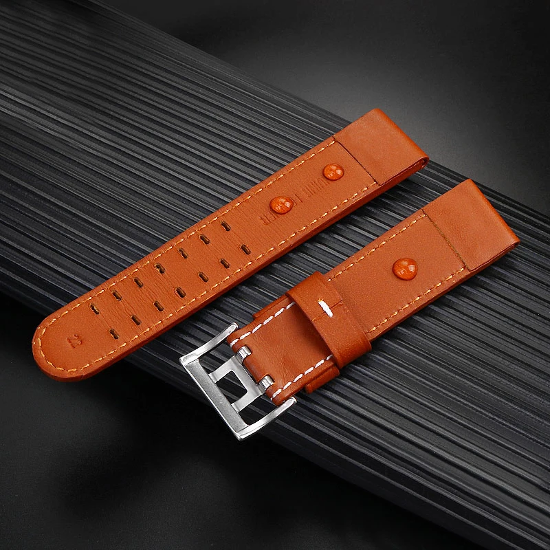 22mm Genuine Leather Watchband Bracelet for Hamilton Khaki Aviation H77616533 H760250 Classic Field Collection Men‘s Watch Strap