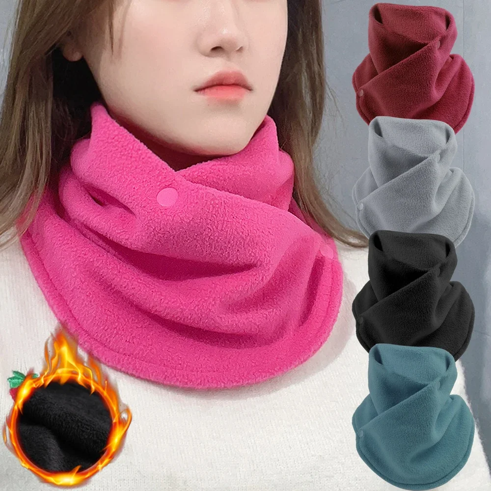 7 Colors Polar Fleece Winter Scarf Women\'s Neck Wrap Warm Cold-proof Scarfs Fashion Outdoors Solid Color Scarf Neckerchief Wrap