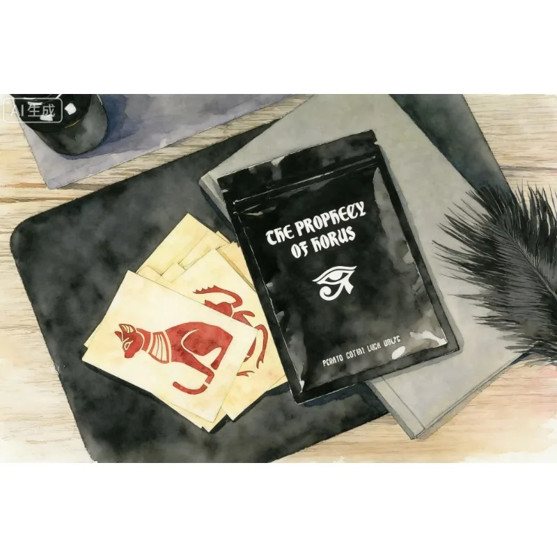 

Luca Volpe The Prophecy of Horus Gimmicks Magic Tricks Close Up Illusions Mentalism Prediction Prop for Magician