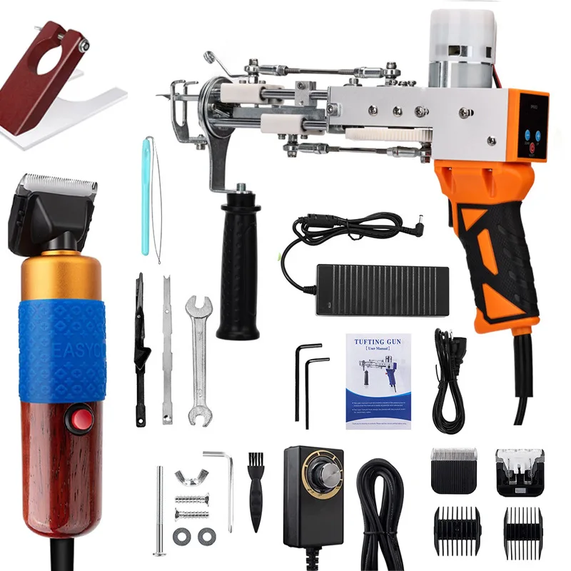 Hot selling tufting gun, cutting velvet loop velvet 2-in-1 digital display anti slip tufting gun, weaving machine, carpet gun