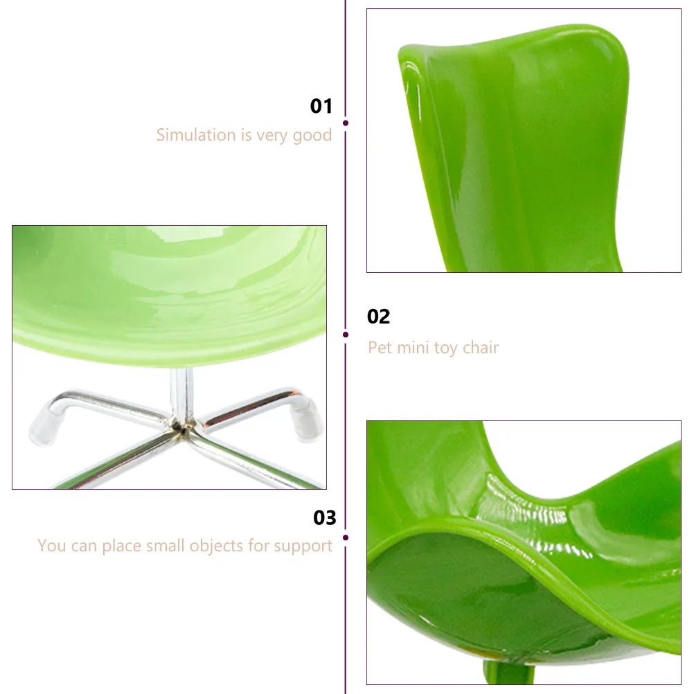 1 pçs mini cadeira de computador plástico premium diy móveis em miniatura para mini casa decoração quarto sala estar simulação acessório