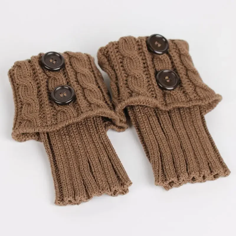 1 Paar gestrickte Woll-Knöchelwärmer für Damen, kurze Fußabdeckungen, gemütliche Winter-Stiefelsocken, Herbst-Strick-Accessoires – Detail 8