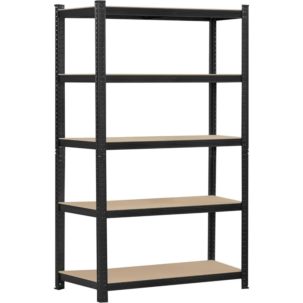 

5-Tier Utility Shelves, Metal Storage Shelves Garage Shelving Unit Adjustable Garage Storage Shelves Storage Racks Heavy Duty