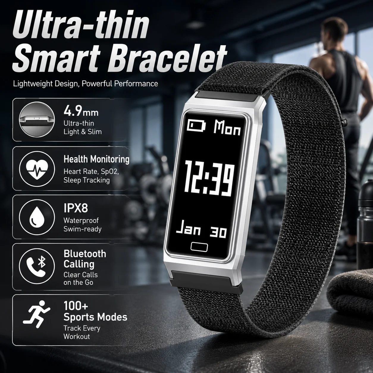 New Smart Watch Women Sports Fitness Tracker Watch Heart Rate Health Monitoring IPX8 Waterproof Watches Pedometer Smartwatch Man