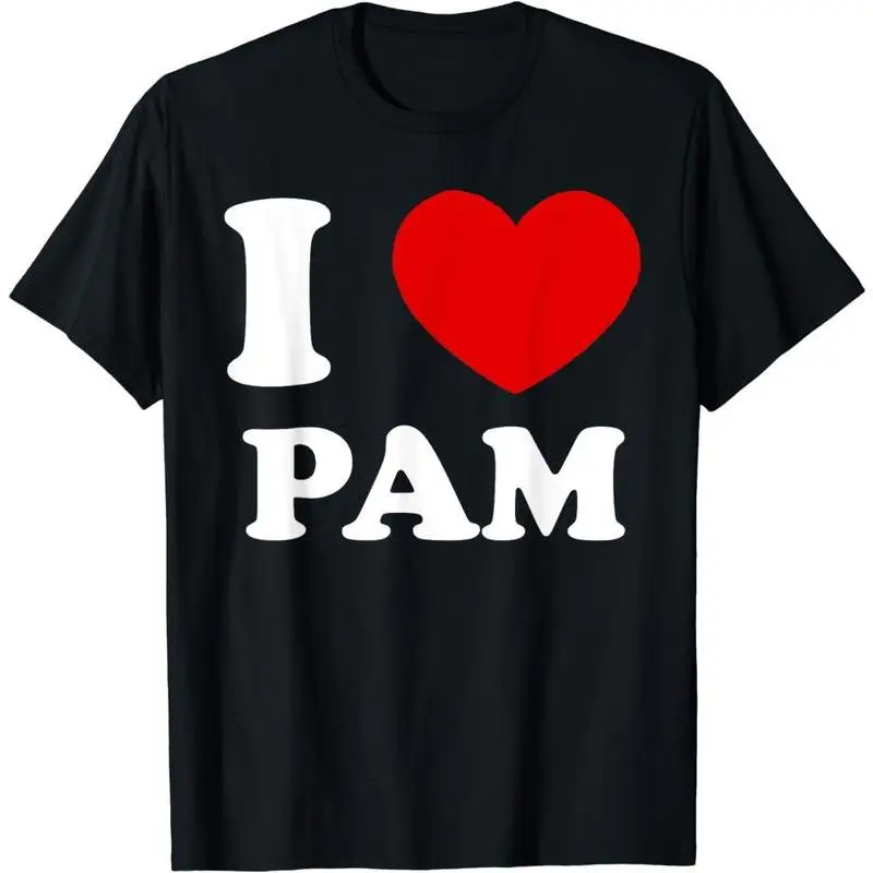 

I Love Pam T-shirt, I Heart Pam Tee, Personalized Name Shirt, Custom Gift for Pam, Family & Friends Birthday Top