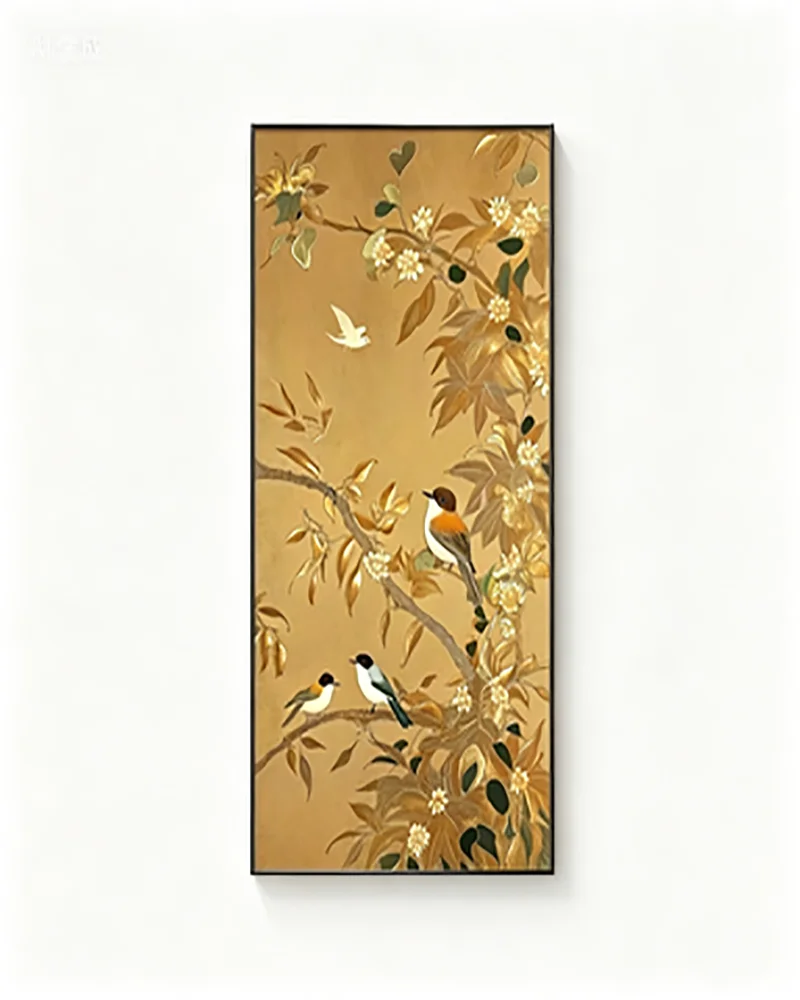 The Mural On The Entrance To The Door Facing The Door Is A Song Dynasty Aesthetic Vertical Decorative Painting  A Zen Hanging Pa