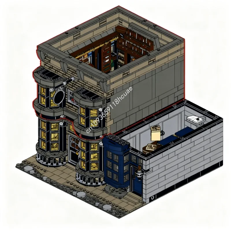 

3512 деталей MOC Олливандерс Скримблус: Конструктор «Модель Гарри» — Архитектурные блоки, Рождественский подарок, Идея для творчества и обучения