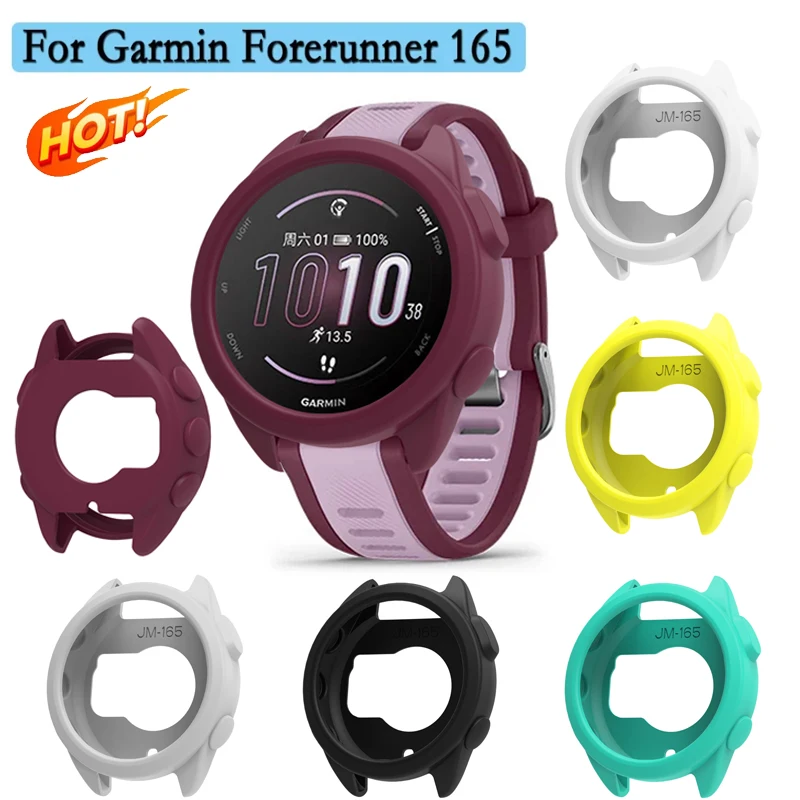 Silicone Protective Case for Garmin Forerunner 165 Watch Shell Protector Soft and Durable Watch Decoration Accessories