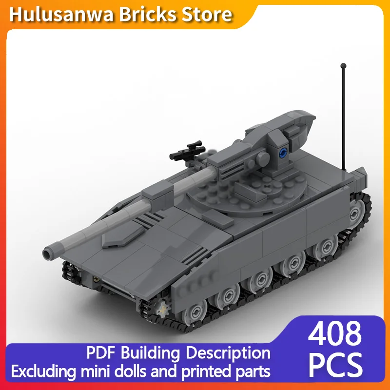 

TCM AGS Modern Military Tanks Model MOC Building Bricks War Equipment Modular Technology Gift Holiday Assemble Children Toy Suit