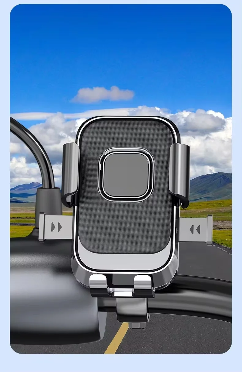 New Electric Bicycle Mobile Phone Holder Battery Motorcycle Rider Shockproof Riding Navigation Phone Holde Adjusting Bracket