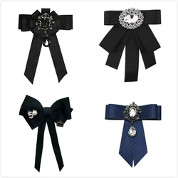 High-grade Ribbon Bow Tie Brooches Flower Shirt Collar Pin Bowknot Bowtie Corsage Men Women Bouquet Wedding Jewelry Accessories