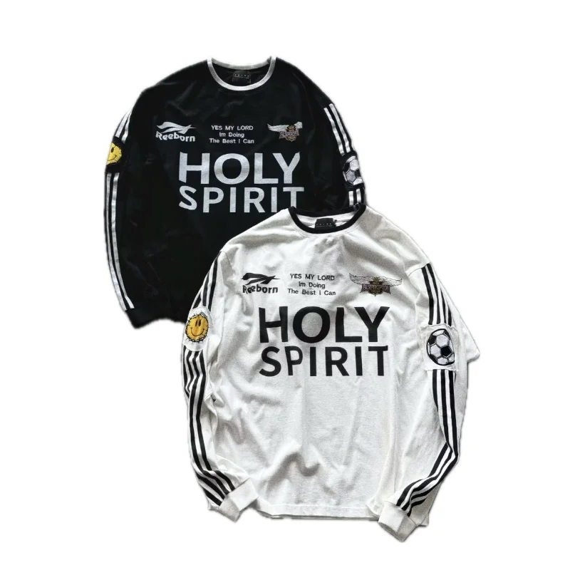 Stb False Perception Sports Style T-shirt Striped Embroidered Logo Ball Suit Long Sleeve T-shirt