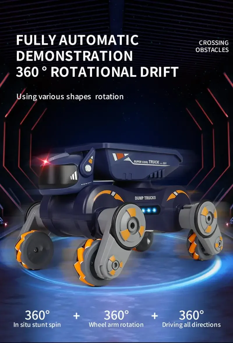 RC 로봇 개 원격 제어 드리프트 자동차 제스처 감지 제어 스턴트 동물 전자 애완 동물 음악 스프레이 차량 어린이 장난감