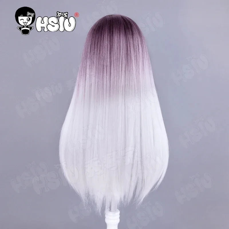 샬롬 코스프레 가발 패스 투 나우어웨 코스프레 가발 HSIU 60CM 푸시아 그라데이션 화이트 롱헤어 합성 가발 패스 투 나우어웨 가발