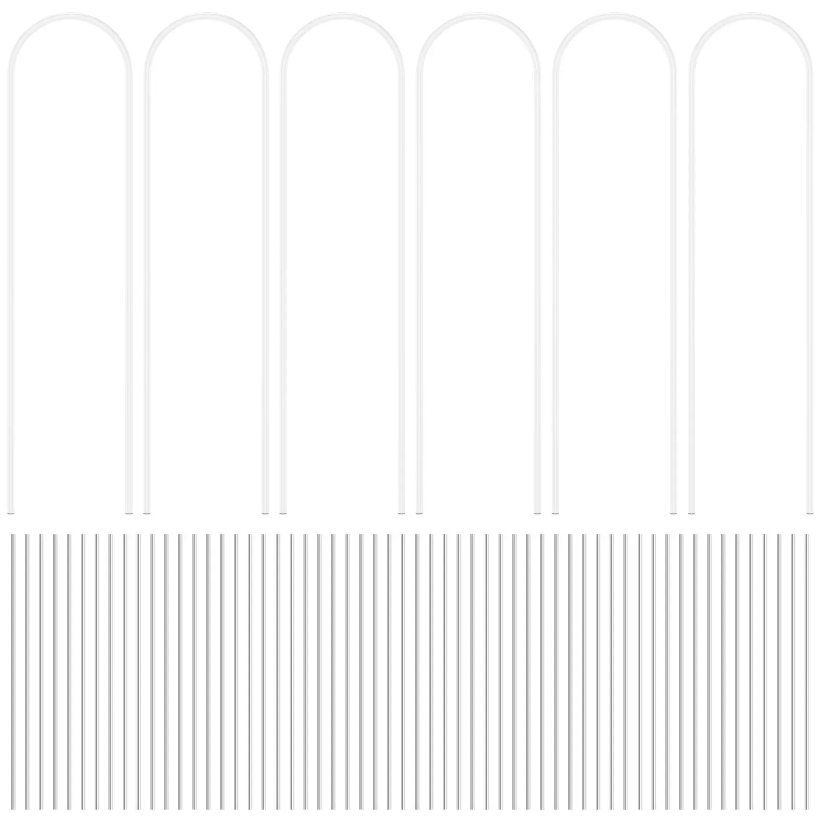 Acrylic Clear Plant Climbing Frame 6Sets U Shaped Garden Trellis For Indoor Planting Potted Vine And Flower Pot Support