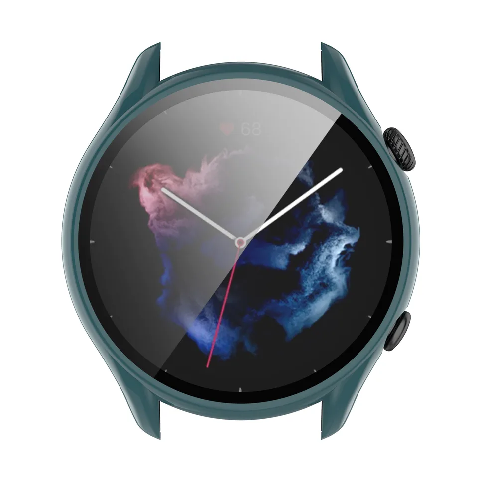 Vauki Cover E Vetro Temperato Per Amazfit GTR 3/GTR 3 Pro – Custodia Ultrasottile HD Con Protezione Totale Trasparente