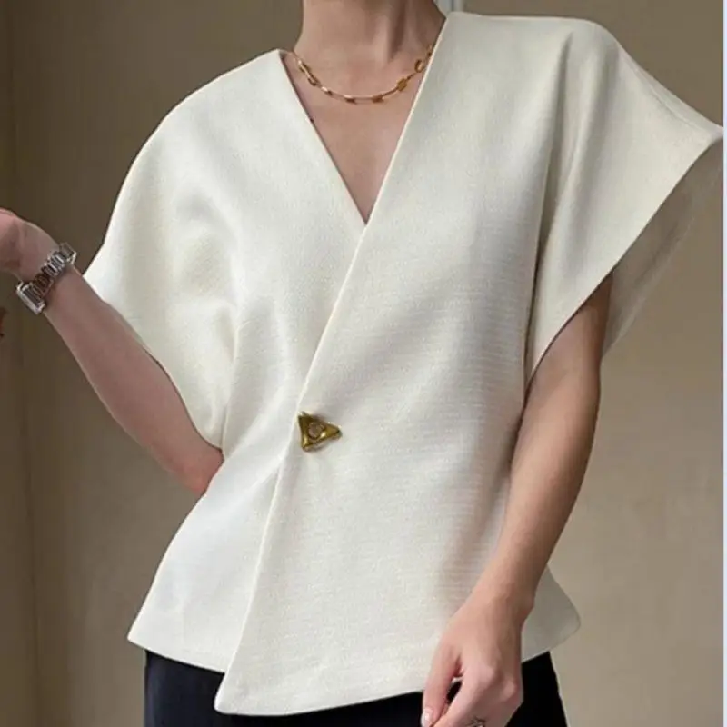 Trade One-Button Suit, French-Style Elegant Top, Asymmetrical Waist-Cinching Vest With Dropped Shoulder