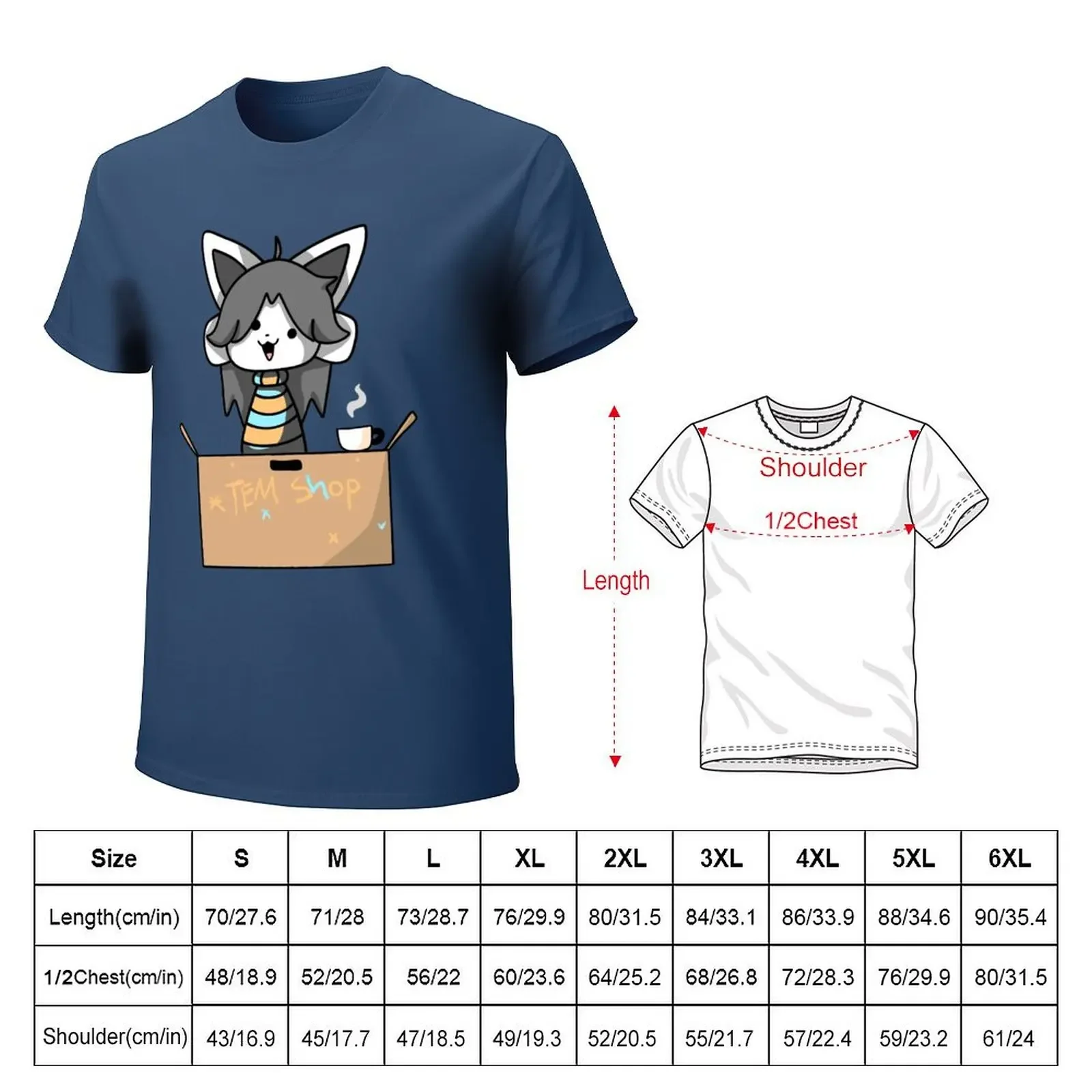 Inspired by Temmie from Undertale T-Shirt animal prinfor boys vintage plain  whites mens graphic t-shirts anime