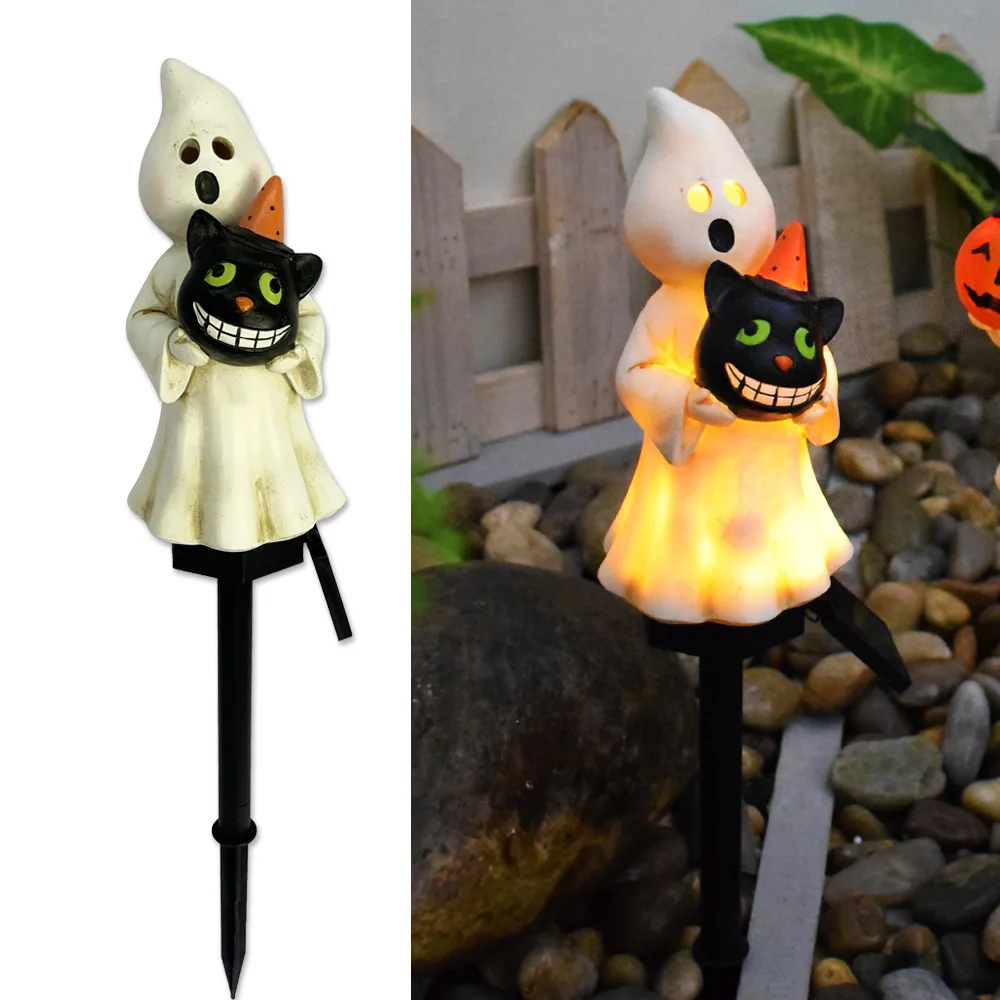 

Solar Halloween Ghost Light Decorations Halloween Ghost Stake Lights Ghost Stake Outdoor Waterproof for Garden Decoration