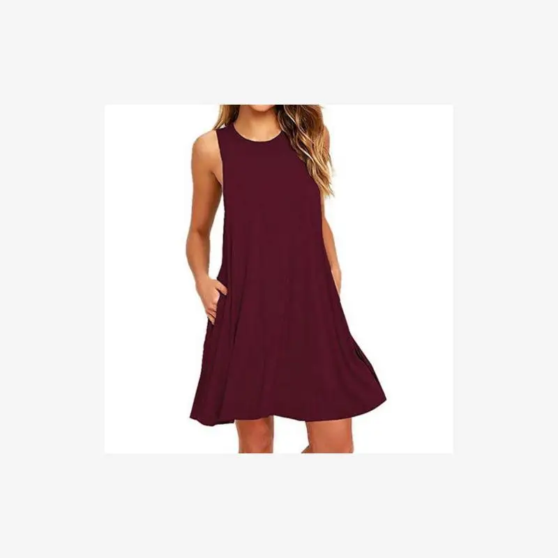 Été 208 femmes décontracté ket t-shirt Dr Street Sle taille ample grande balançoire jupe ronde Neline Svel couleur