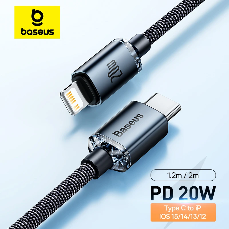 Baseus USB Type C PD 20W Cable for iPhone 14 13 12 Pro X 8 Fast USB C Cable for iPhone Charging Cable USB Type C Cable Wire Code