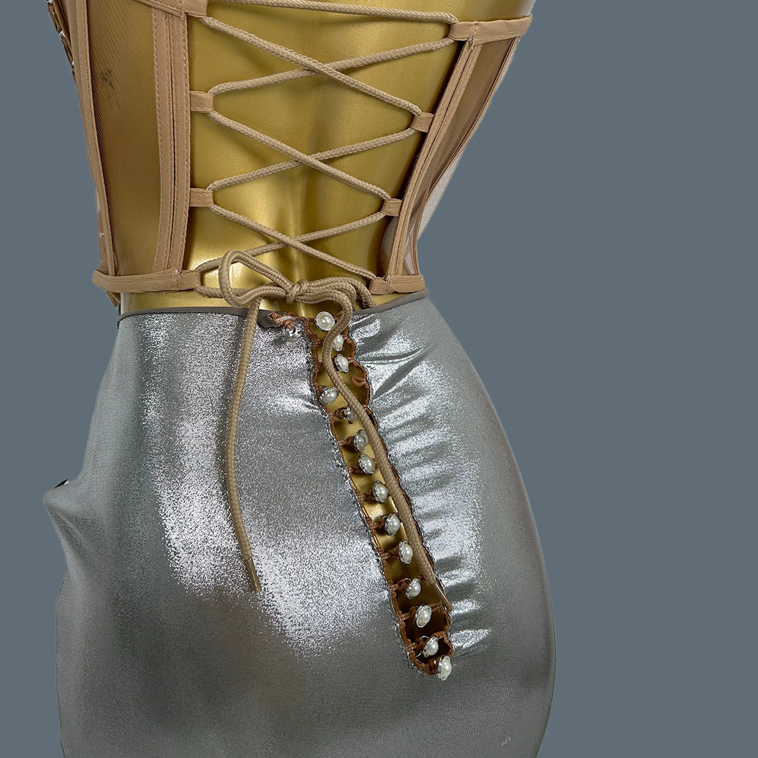 Sparkly กระจกผอมชุดยาวสําหรับเซ็กซี่ผู้หญิงชุดราตรีชุดวันเกิดคลับนักร้องเวทีชุดถ่ายภาพสวมใส่ Dianti