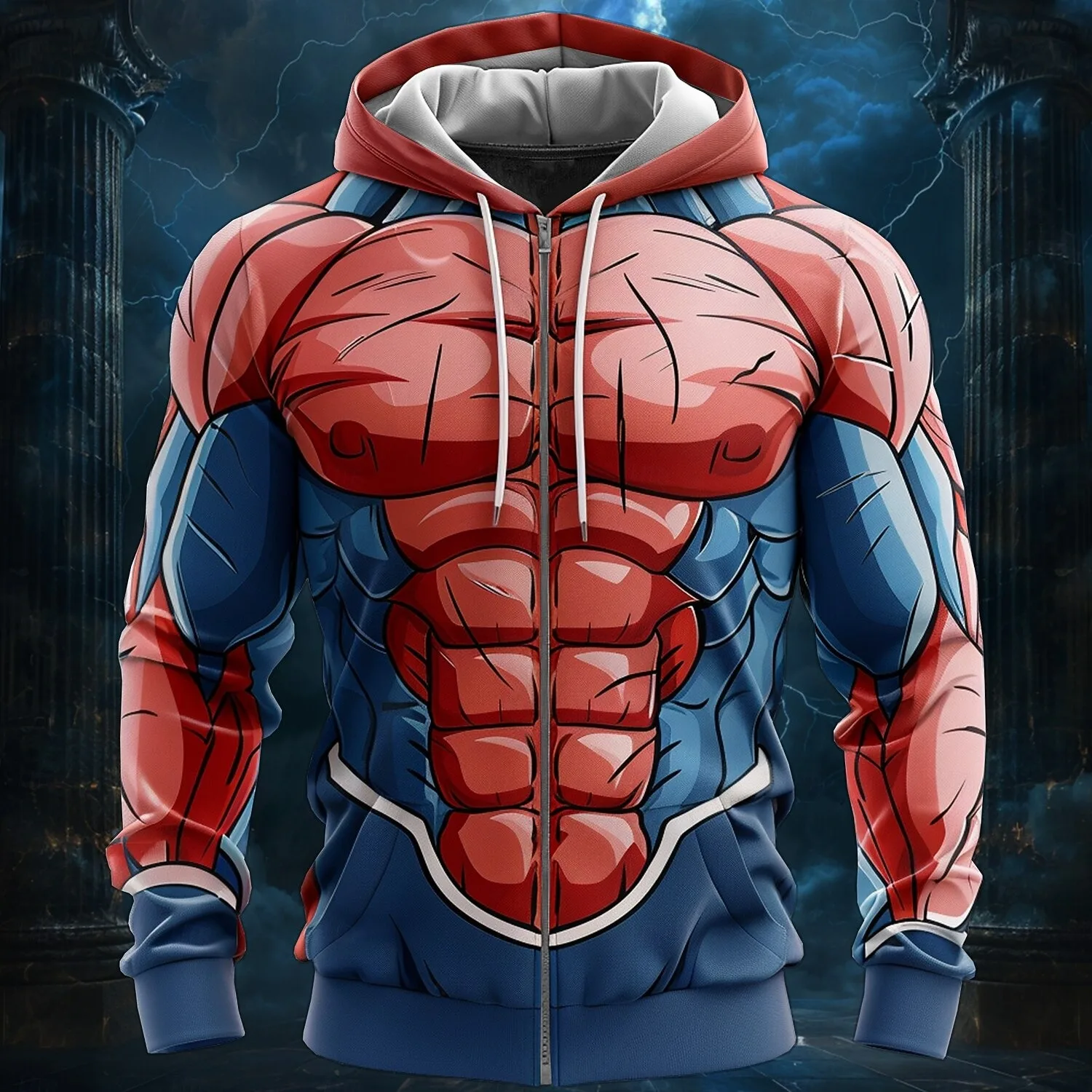 

Men's Simulation Cartoon Character Hoodie Sweatshirt Fashion Cool Long Sleeve Hooded Vacation Going out Gym Fall Winter Designer