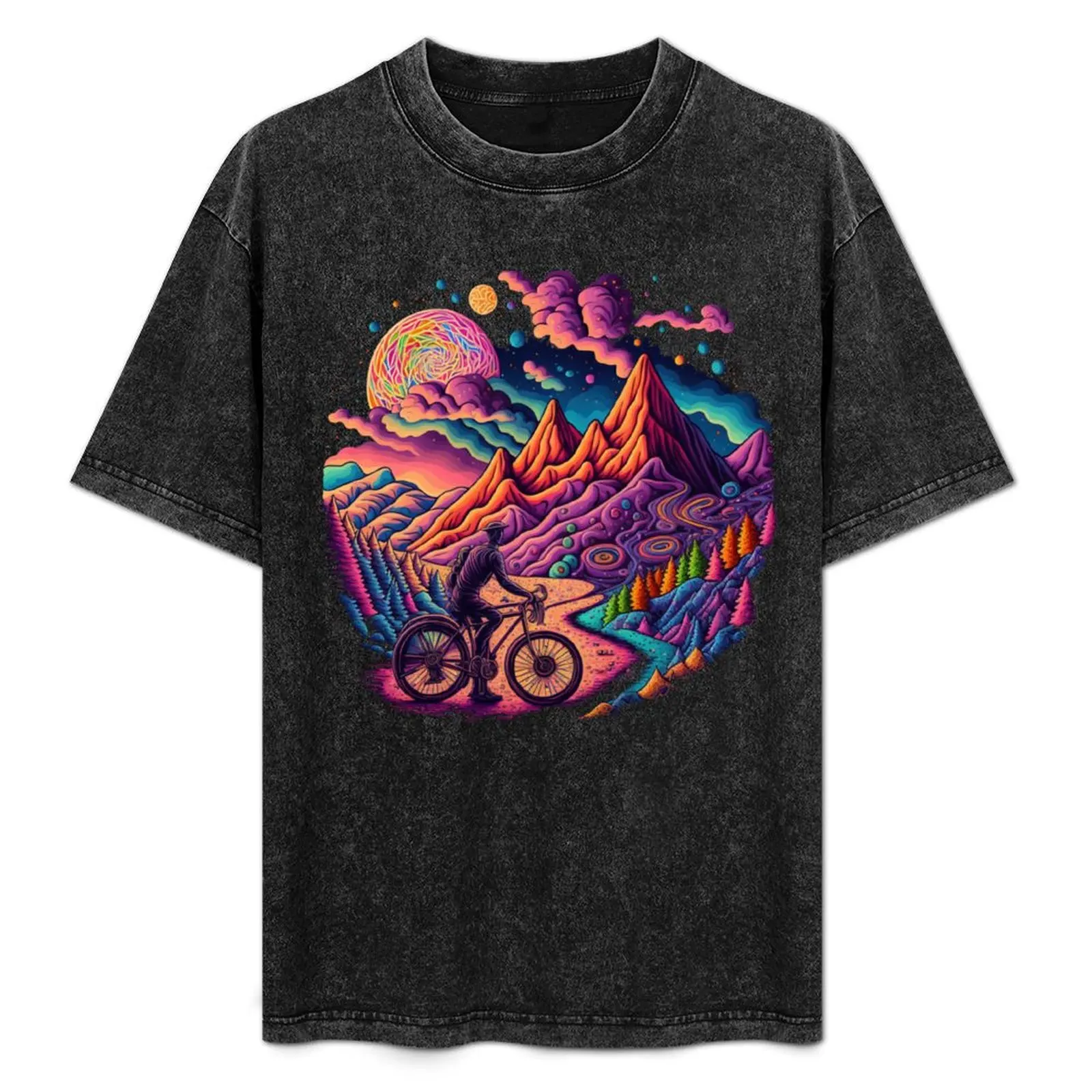 

Bicycle Day 1943 Colorful Psychedelic Art T-Shirt Casual Lightweight Short Sleeve Top