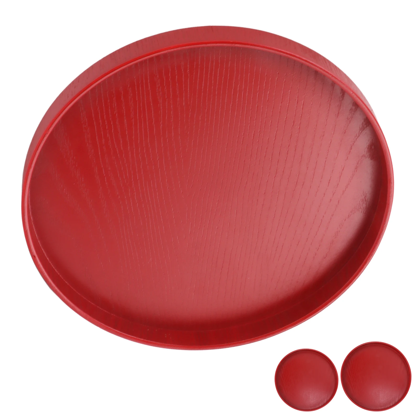 Green Tea Serving Plate Wearproof Washable  Round Large Capacity Serving Tray for  for Tea House