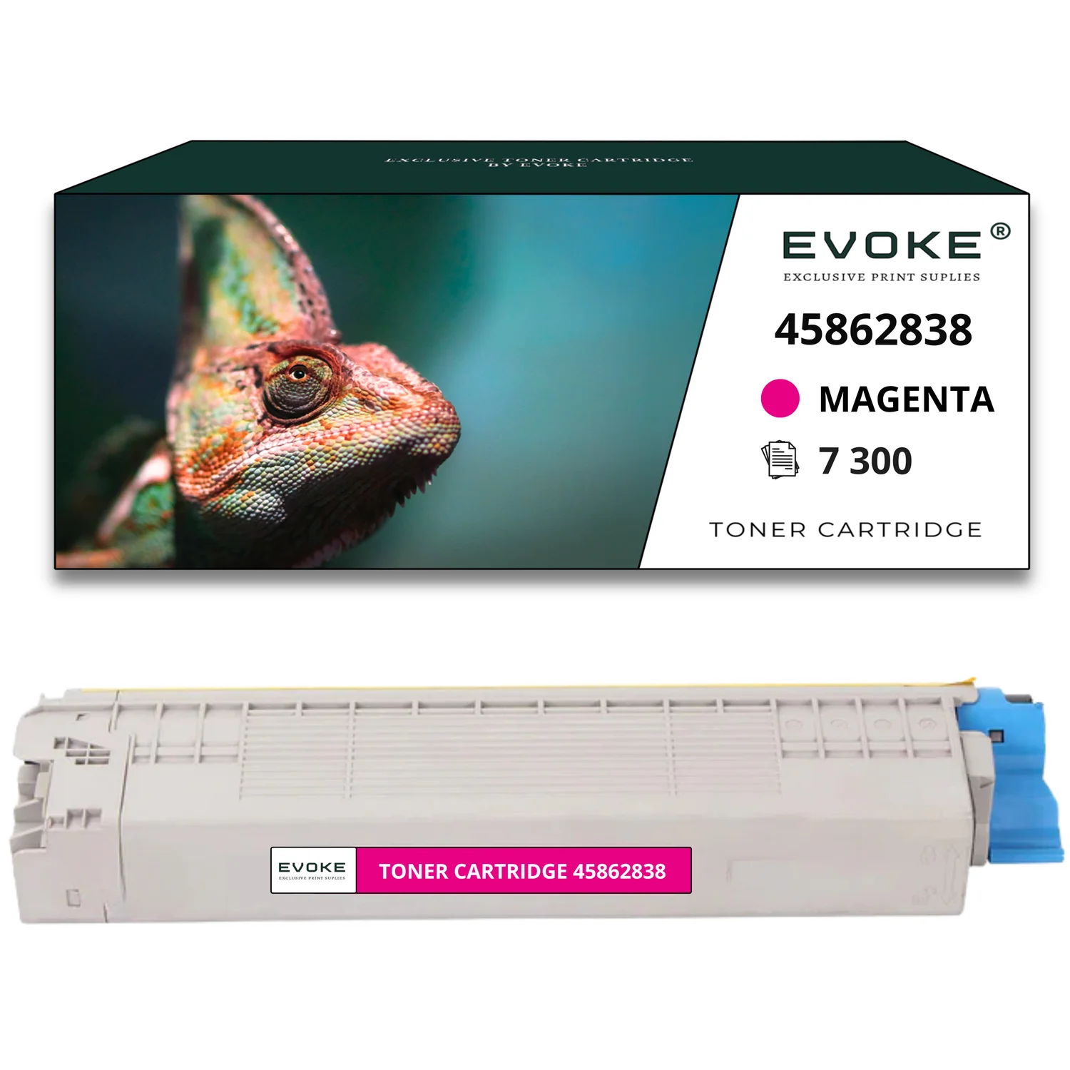 Evoke Compatibele Toner voor Oki Mc853 45862838 Magenta 7300 Pagina's Mc853 Mc853Dn Mc873 Mc873Dn Mc883