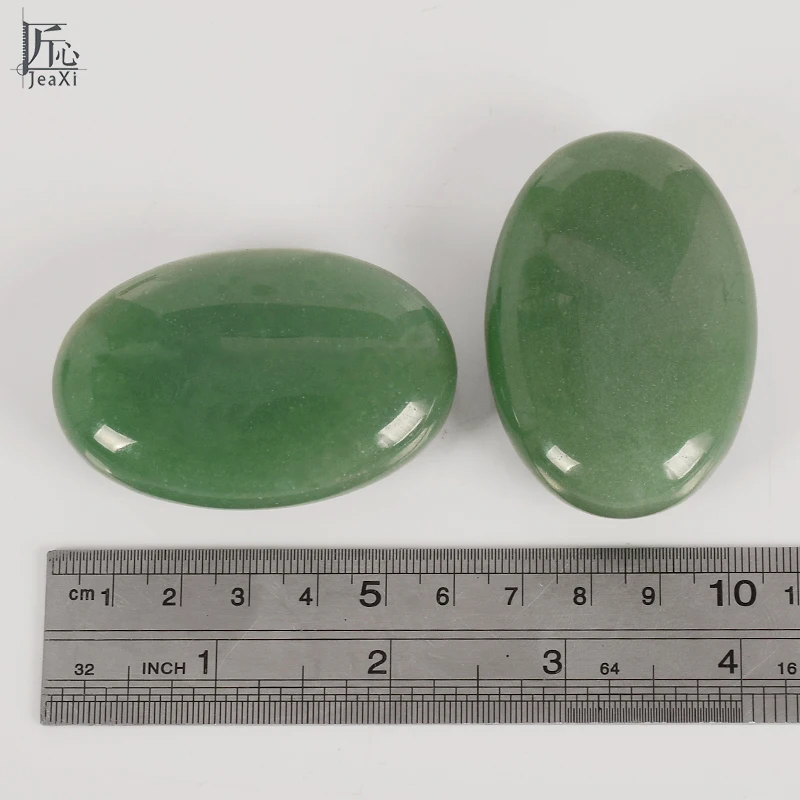 6*4 cm Jade Soap Stone Natural Aventurine Healing Massage Handle Piece palm stone Raw Crystal Craft Chakra Feng Shui Home Decor