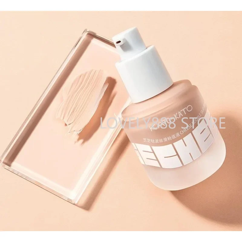 KATO Cheese Double Silky Liquid Foundation Powder Cream Oi-Control Long-Lasting Hydration Concealer Brighten Makeup Cosmetics