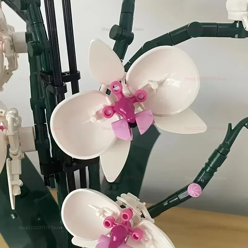 Фирменная Новинка, 600 + шт., набор строительных блоков «сделай сам», орхидея, бонсай, креативная модель растения в горшке, детские подарки на день рождения, забавные игрушки для взрослых