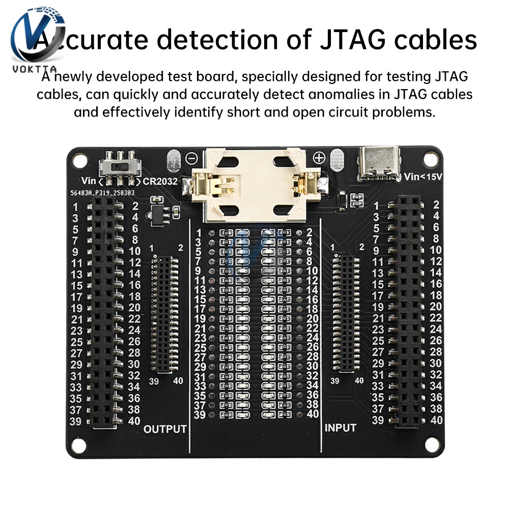 JTAG كابل اختبار المجلس مع مؤشر LED ضوء 2x20pin 2.54 مللي متر/1.27 مللي متر كشف الكابل مجلس ماس كهربائى على الخروج التبديل تستر